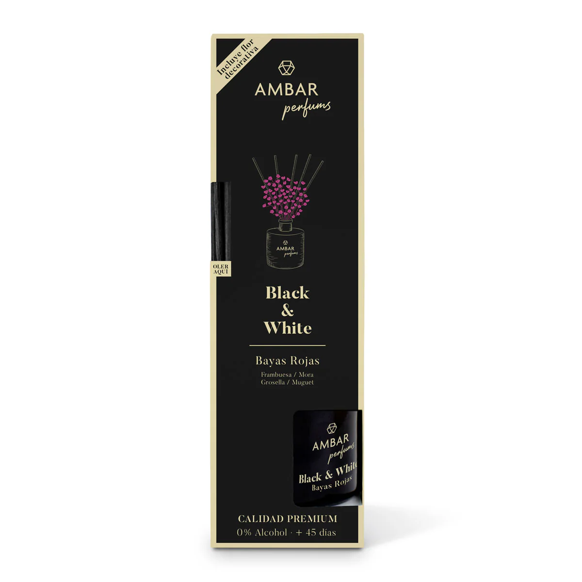 Ambientador Mikado Bayas Rojas Black & White 40 ml – AMBAR - Image 3