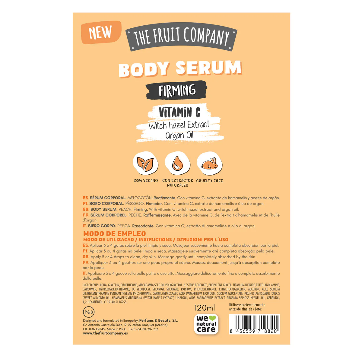 BODY SERUM REAFIRMANTE PARA GLÚTEOS - MELOCOTÓN - THE FRUIT COMPANY - Image 4