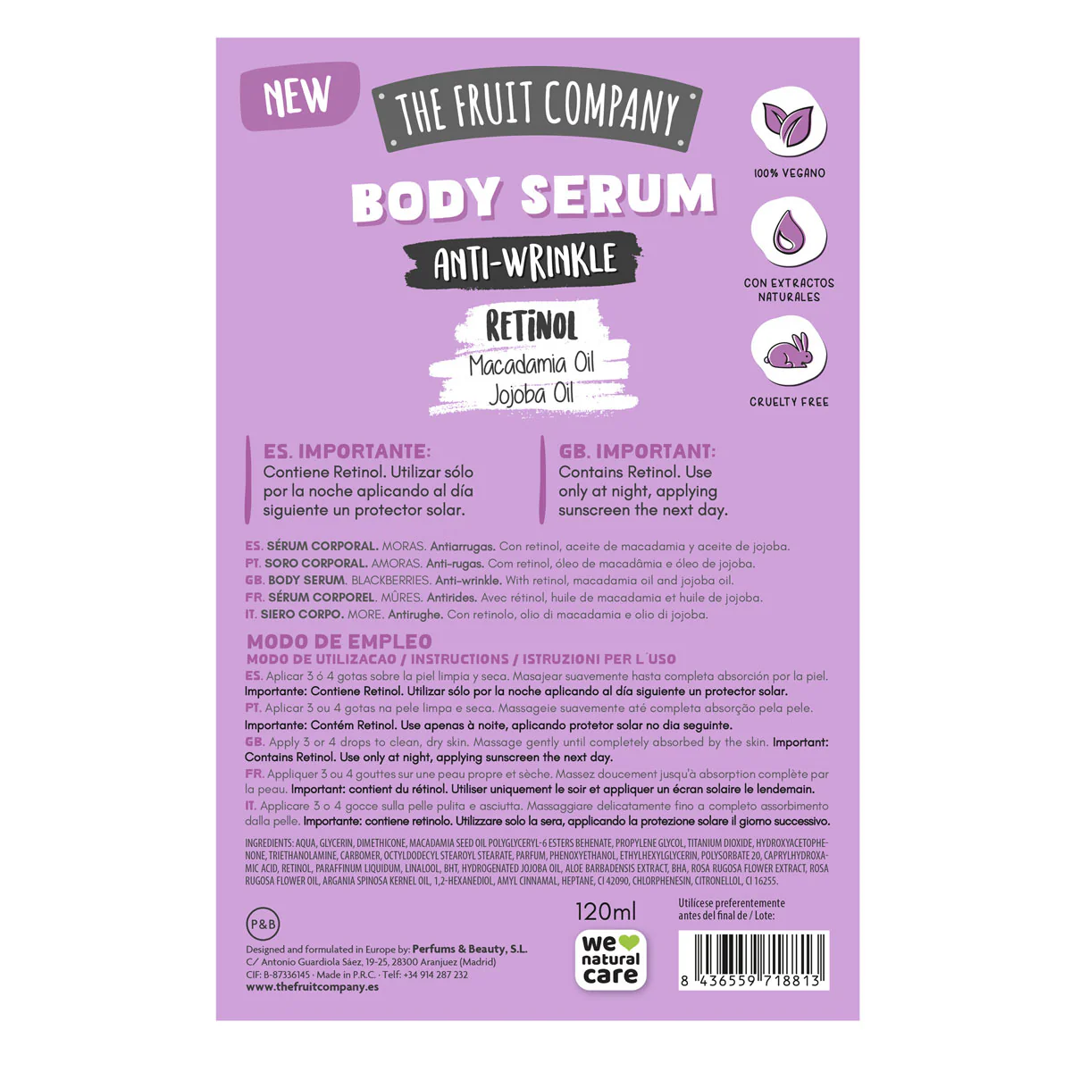 BODY SERUM ANTIARRUGAS PARA ESCOTE - MORAS - THE FRUIT COMPANY - Image 5