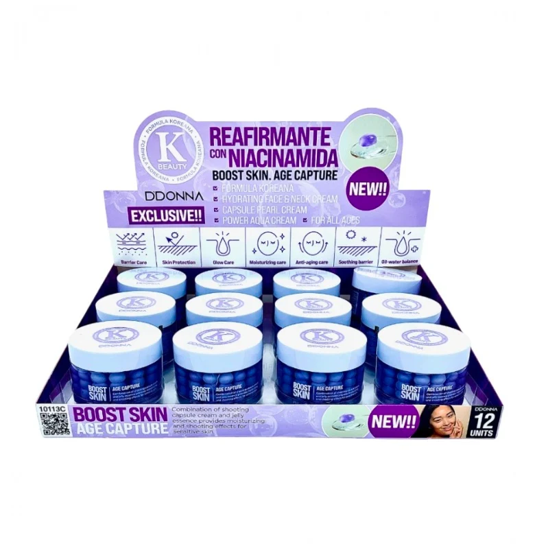 Crema Facial Cápsulas Niacinamide y péptidos lilas - Fórmula Coreana Reafirmante- D'Donna - Image 3