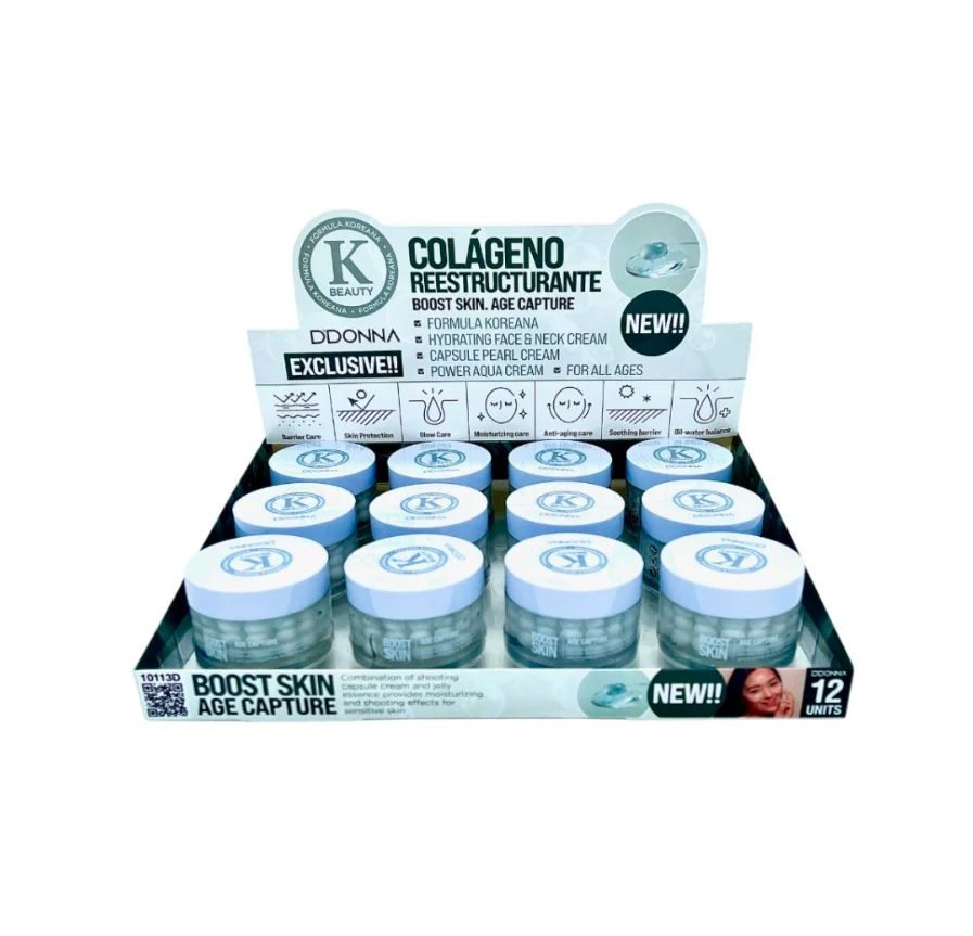 Crema Facial Cápsulas Colágeno y péptidos blancos - Fórmula Coreana Reestructurante- D'Donna