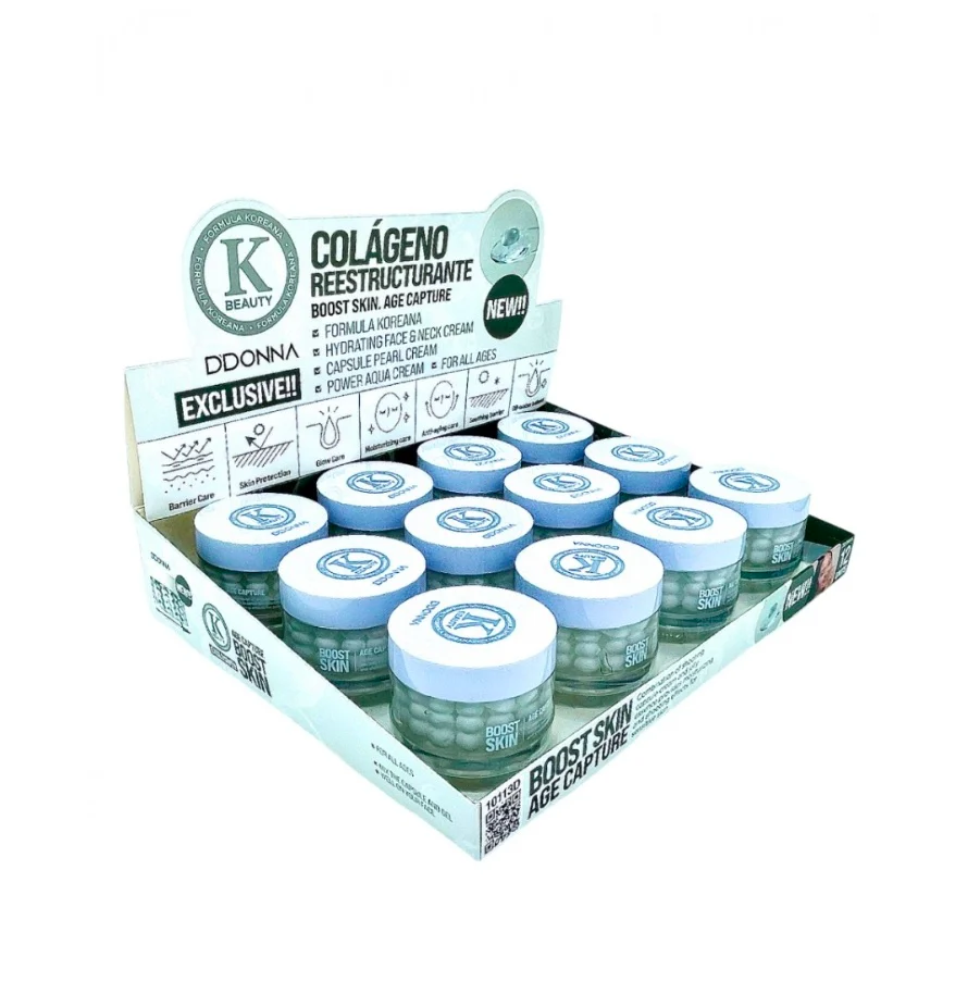 Crema Facial Cápsulas Colágeno y péptidos blancos - Fórmula Coreana Reestructurante- D'Donna - Image 3