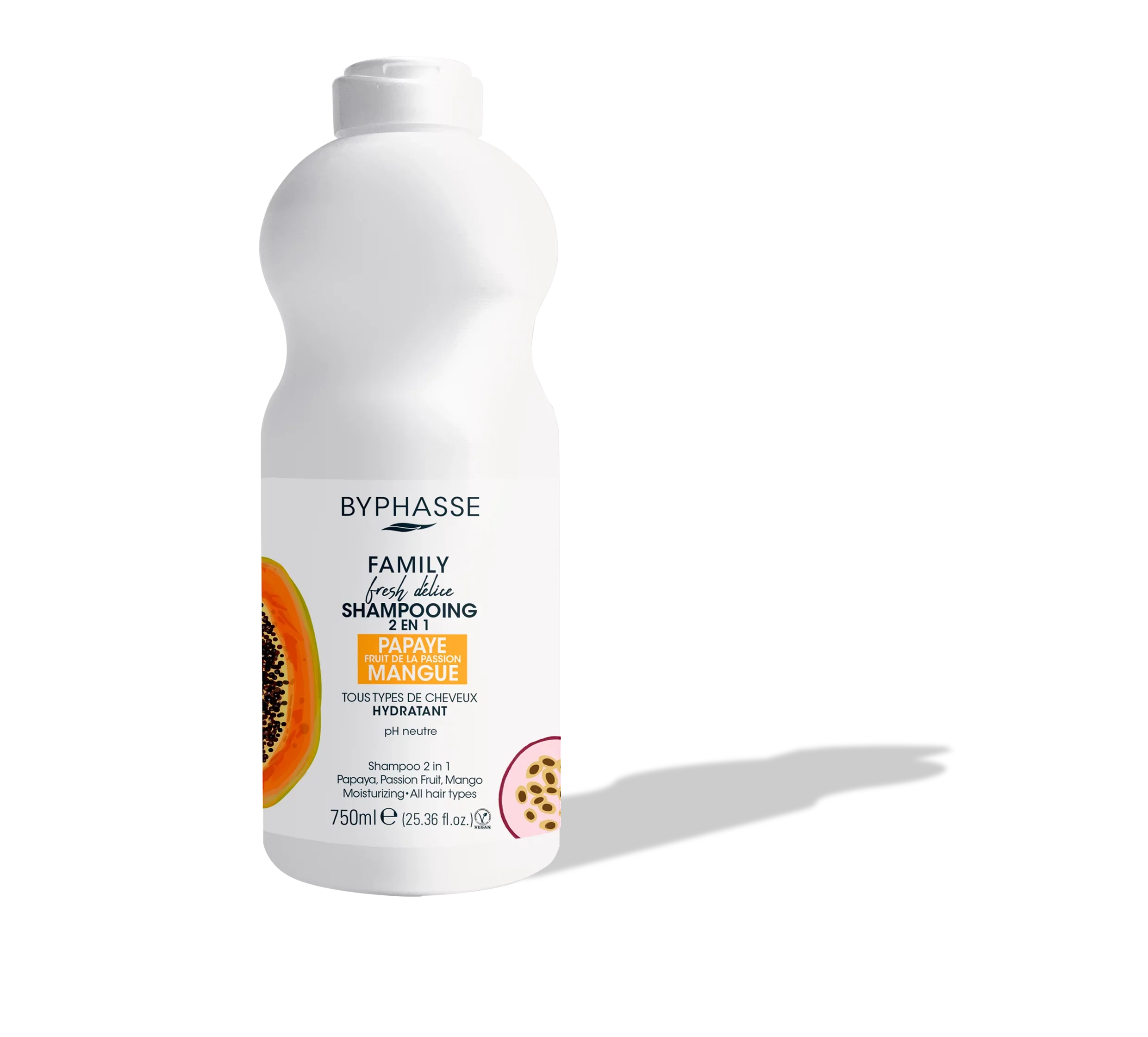 CHAMPÚ TODO TIPO DE CABELLO  750ML PAPAYA, FRUTA DE LA PASIÓN & MANGO - Image 3