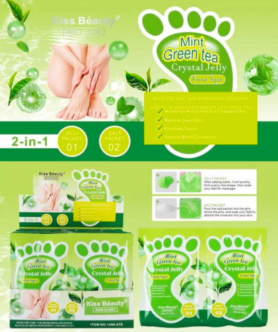 Spa Para Pies de Menta y Té Verde