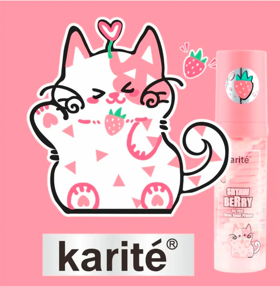Prebase de Maquillaje Fresa Tricolor PRIMER 40ML. KARITE - Image 3