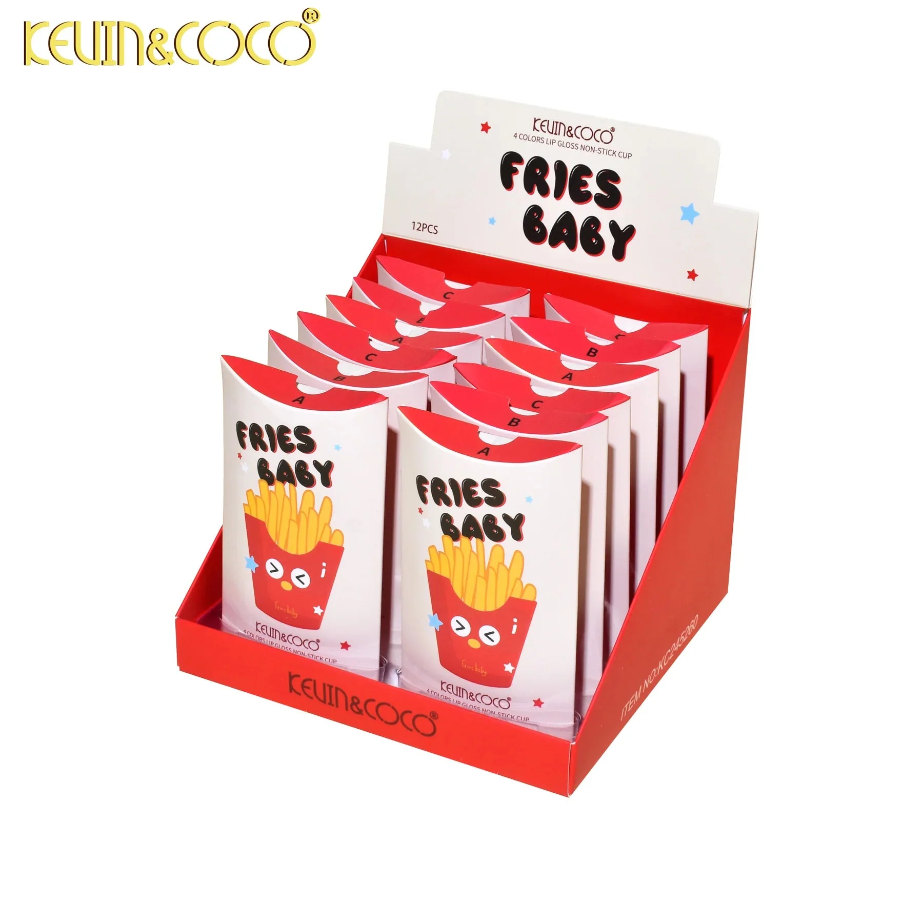 Brillo Labial Papas Fritas set 4 unidades - Brillo Labial Fries & Chips .KEVIN & COCO - Image 2