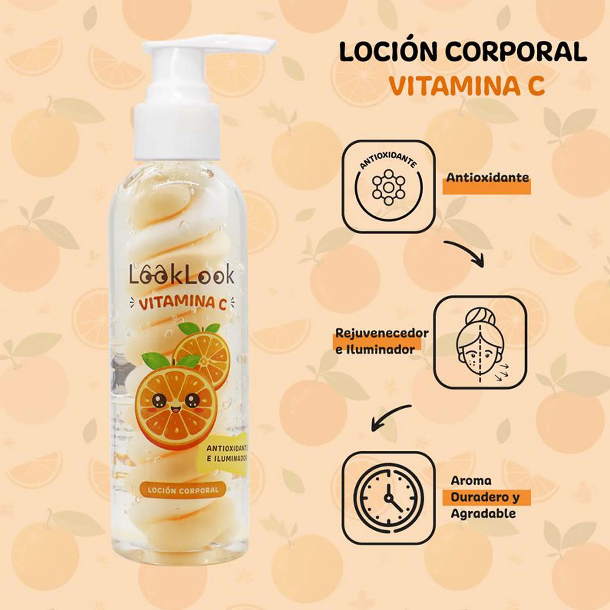 Loción corporal Bicolor NARANJA – LOOK LOOK - Image 2