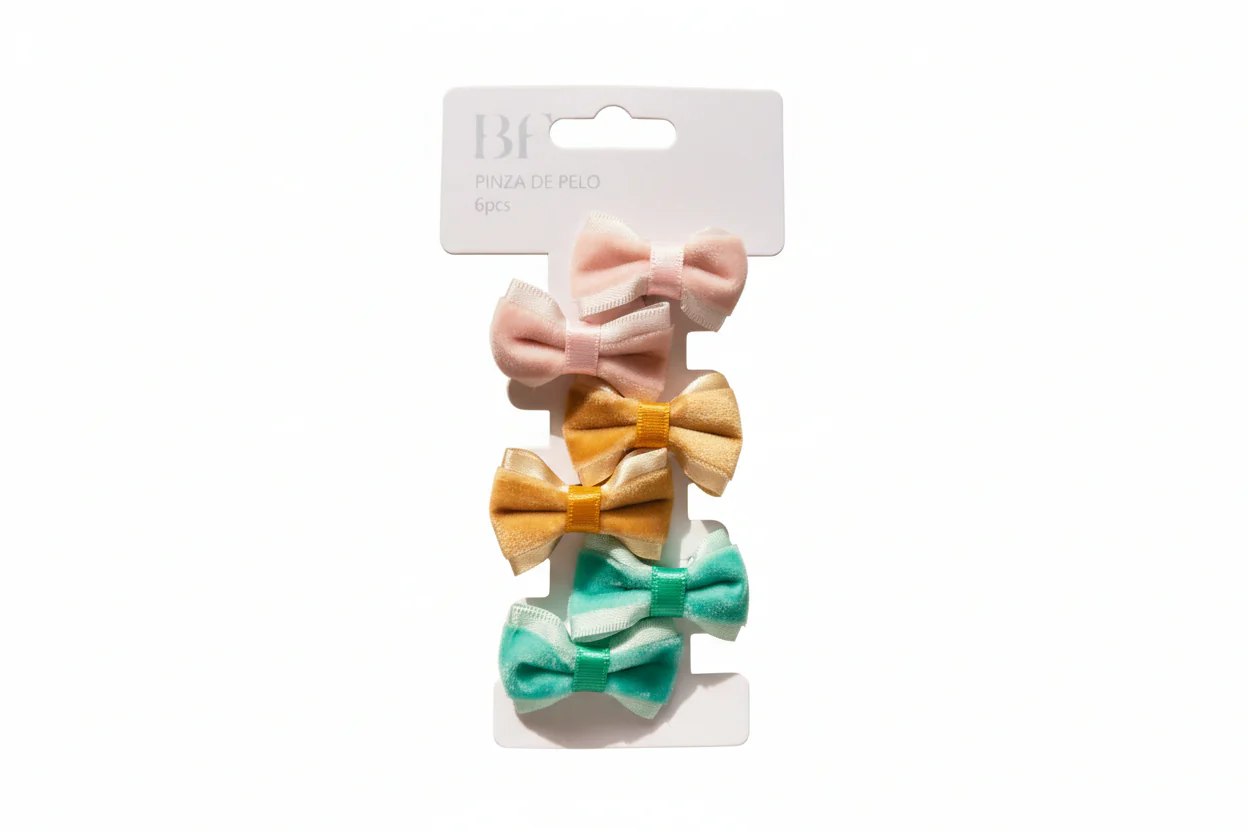 Set 6 pinzas de pelo Lazo Terciopelo - Image 3