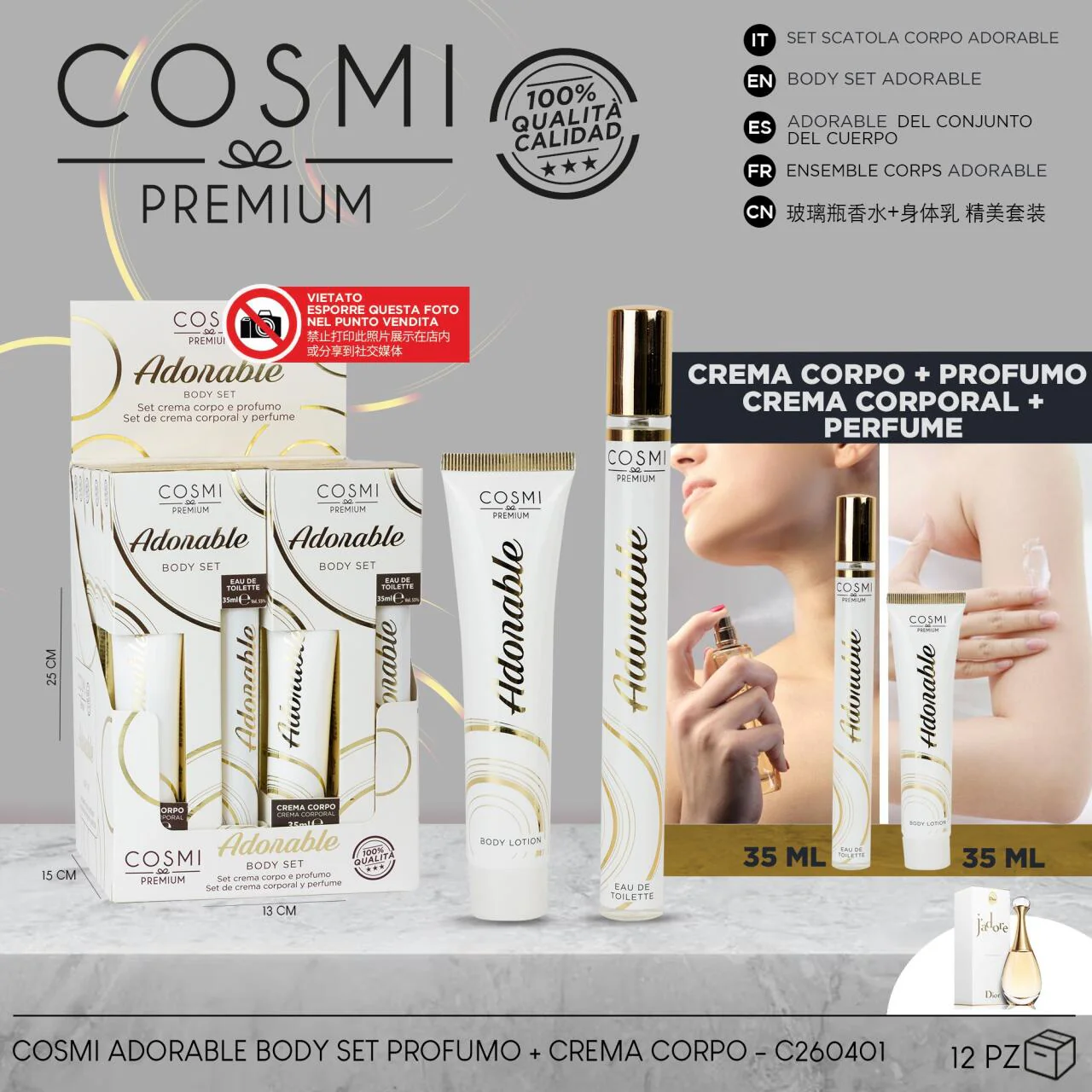 Set Adorable (Crema corporal 35 ml + Perfume 35 ml) – COSMI MILANO - Image 2